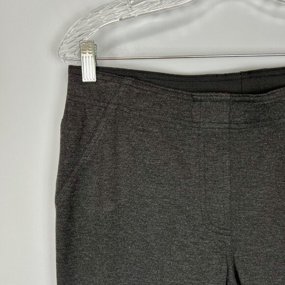 Chicos Womens Ultimate Fit Ponte Flare Leg Pants Gray Heather Pull On size 8 - Picture 4 of 12